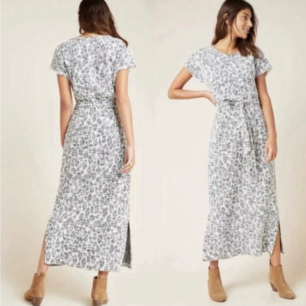 Anthropologie Dolan Left Coast Taleen Boucle Textured Belted Midi Dress, Size S